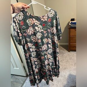 LOFT floral t shirt dress